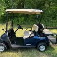 E-Z-GO RXV Electric Patriot Blue 4-Seater Golf Cart with 2019 Batteries - Image 2
