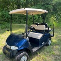 E-Z-GO RXV Electric Patriot Blue 4-Seater Golf Cart with 2019 Batteries